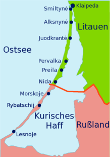 Karte der Kurischen Nehrung